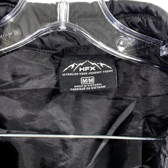 HFX Quilted Lightweight Coat Jacket Chest Patch Pockets Snap Front Size M - Picture 11 of 11